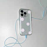 [MADE] [+MagSafe] ポルカ レース スマホケース ピンク (clear jelly hard)