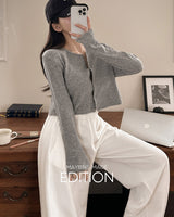 【MADE】Rib Crop Cardigan