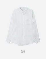 BZ Stripe Pocket Loose Fit Shirt (3color)