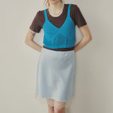 Rose Stain Lace Mini Skirt