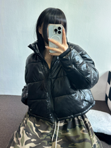 ライティングクロッピードショートパディング ❤🖤💚🤎💛🧡8カラー