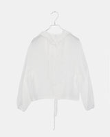 Galli See-Through Strap Hooded Long Sleeve Cardigan