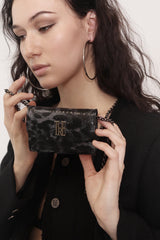 night valet chain wallet (cowhide100%) navy phyton