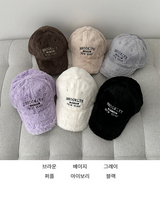 Noah Brooklyn Lettering Embroidery Fur Ball Cap 