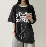 クリアリー カラーリング ボクシーフィット半袖Tシャツ