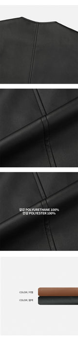[F/W] ラウンドポケットレザージャケット (2color)