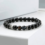 SVB-188 Cut Natural Stone Onyx Bracelet Lucky Bracelet