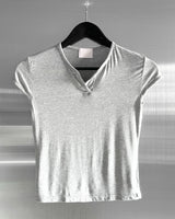 Lien Eyelet Henley Neck Open Crop Top