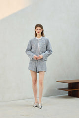 CHERISH TWEED JACKET / SKY BLUE
