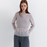 Bustier Knit Set Gray