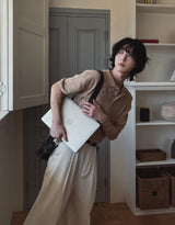 Kepio Linen Collar Half Knit