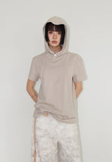 CURVE HOODED HALF TEE
