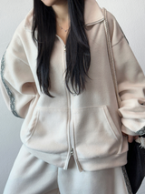 ボヘミアン サイドトラック フリース バルーンロングパンツ🖤 3カラー