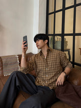 Madele checkered cropped shirt