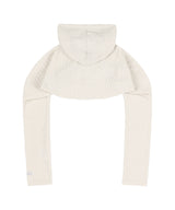 KNITTED HOOD BOLERO SET UP (BEIGE)_F24ZB073