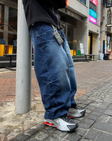 DV Embossed Balloon Denim Pants