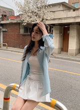 #YP Stripe Loose Fit Shirt (3color)
