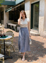 Herrit Seersucker Stripe Long Skirt
