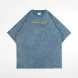 PEANUT STAIN - Hang Out To Dry Washed Blue Oversized Tshirt