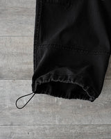 MP WASHED CURVED PANTS BK
