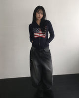 USA ニットフードジャンパー
