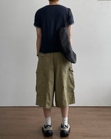 Turnback Cropped Roll-up Short Sleeve T
