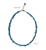 mini gemstone necklace (2color)
