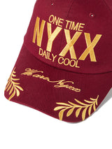 NYX スローガンボールキャップ (BURGUNDY)