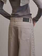 SIDE BEADS PANTS GREY
