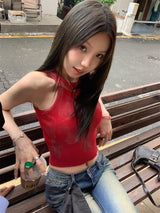fire ribbed sleeveless tee