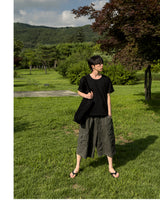 Erne Crop Over U Neck Short Sleeve Tee