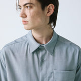 breeze line stripe shirt ash blue