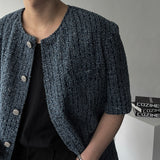 CR Monique Denim Tweed Half Jacket (2 colors)