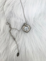 Twinkle Heart Clock Long Necklace