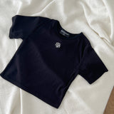 シグネチャークロップハーフTシャツ [BLACK]