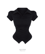 Classy collar top (3color)