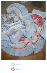ストライプレースシュシュ red / blue