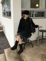 ミリュクロップニットフードジップアップ (3c)