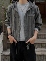 Robin Washed Cropped Hooded Jacket (3colors)