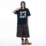 Camo 8-quarter Sweat Bermuda Pants - KHAKI