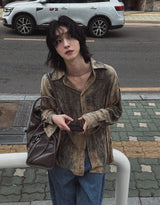 Nogsi grunge dyeing overfit shirt