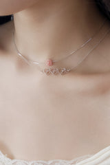Pink Rose Necklace