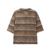 Wavy Bohemian Mix Short Sleeve Shirt