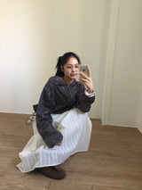 Ray Drape Long Skirt (2color)