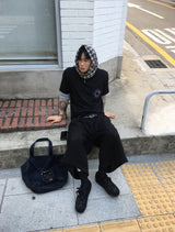 No.06 HIC made thin check scarf