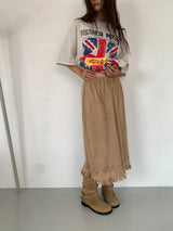 SUEDE PUNCHING SKIRT (3C)