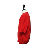 Red Round Short Sleeve Cardigan