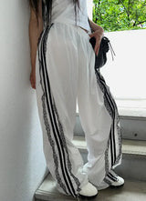 Nylon Lace-Up Track Pants [2 Colors]