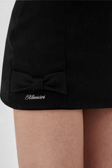 Bow Me mini skirt, Black