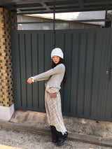 Sheer Check Long One Piece (1color)